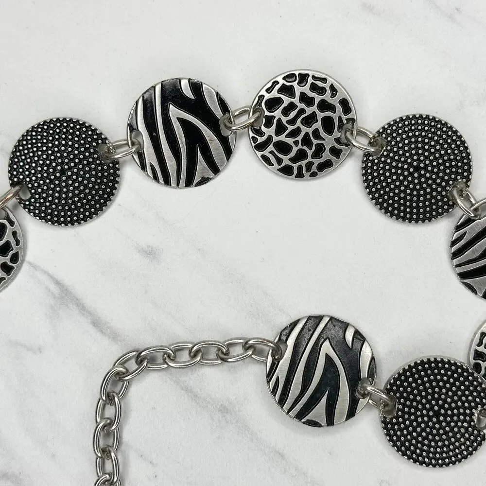 Chico's Animal Print Disc Chain Belt 2X/3X ✨